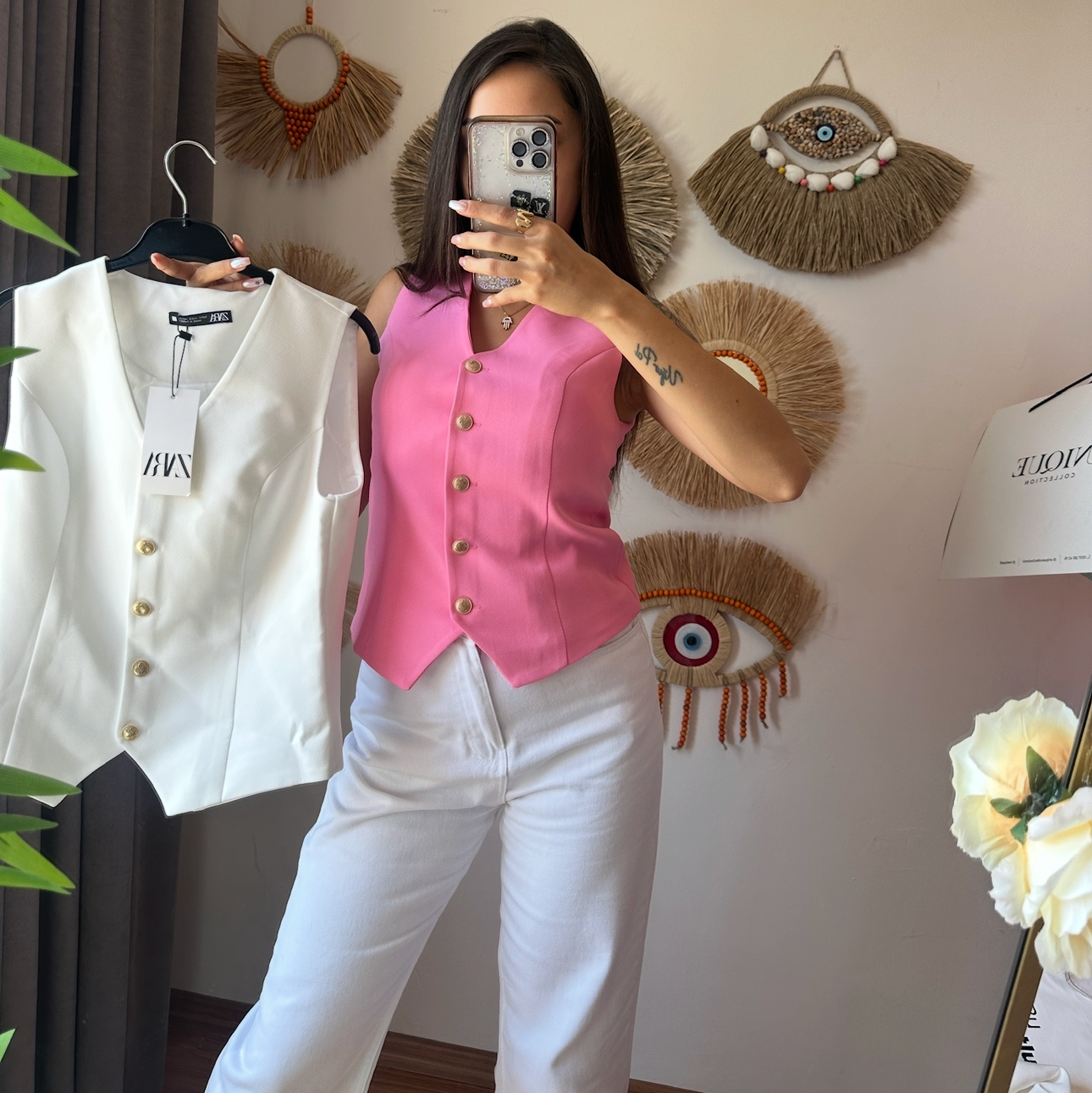 Şila pembe yelek