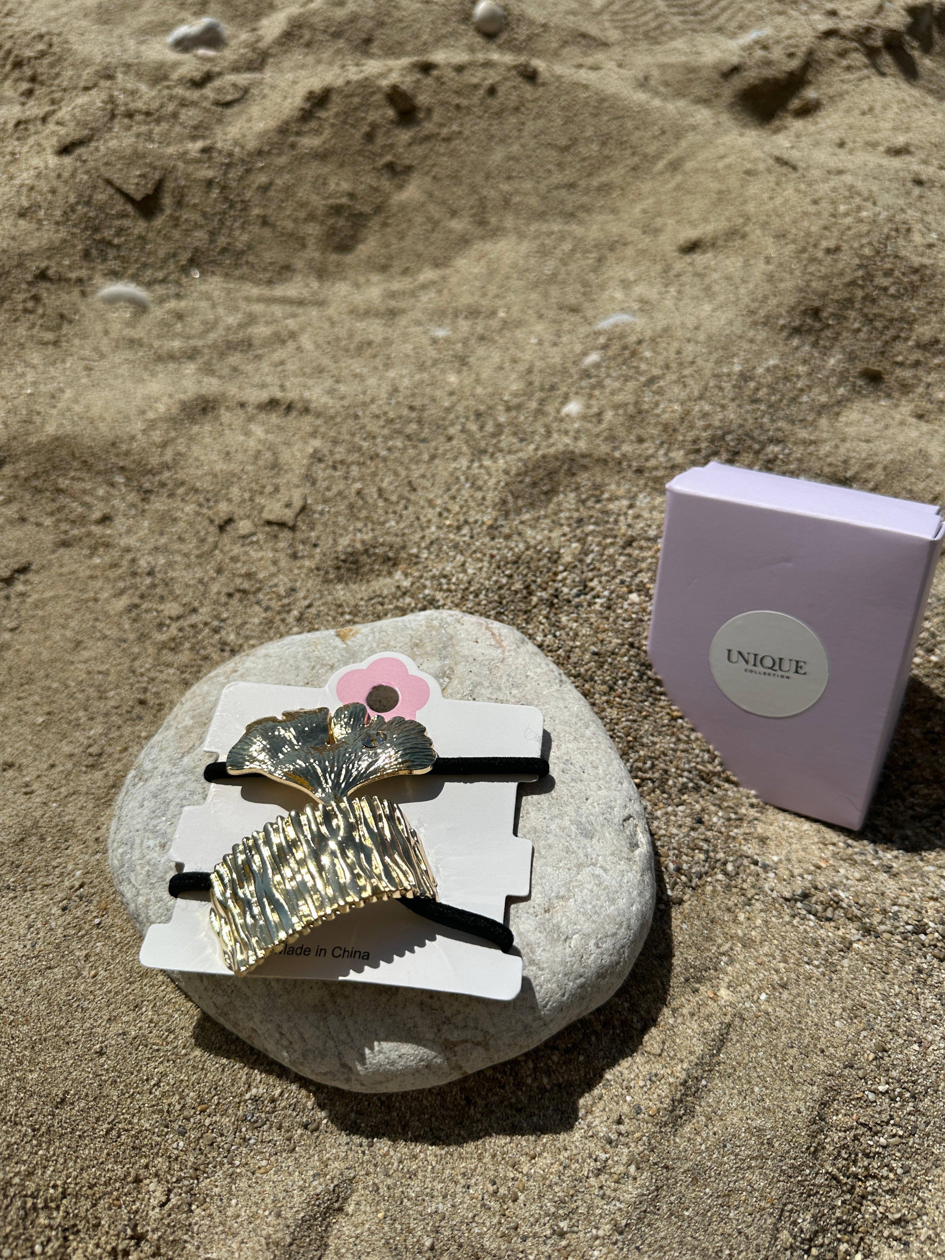 Gold detay lastik toka ikili