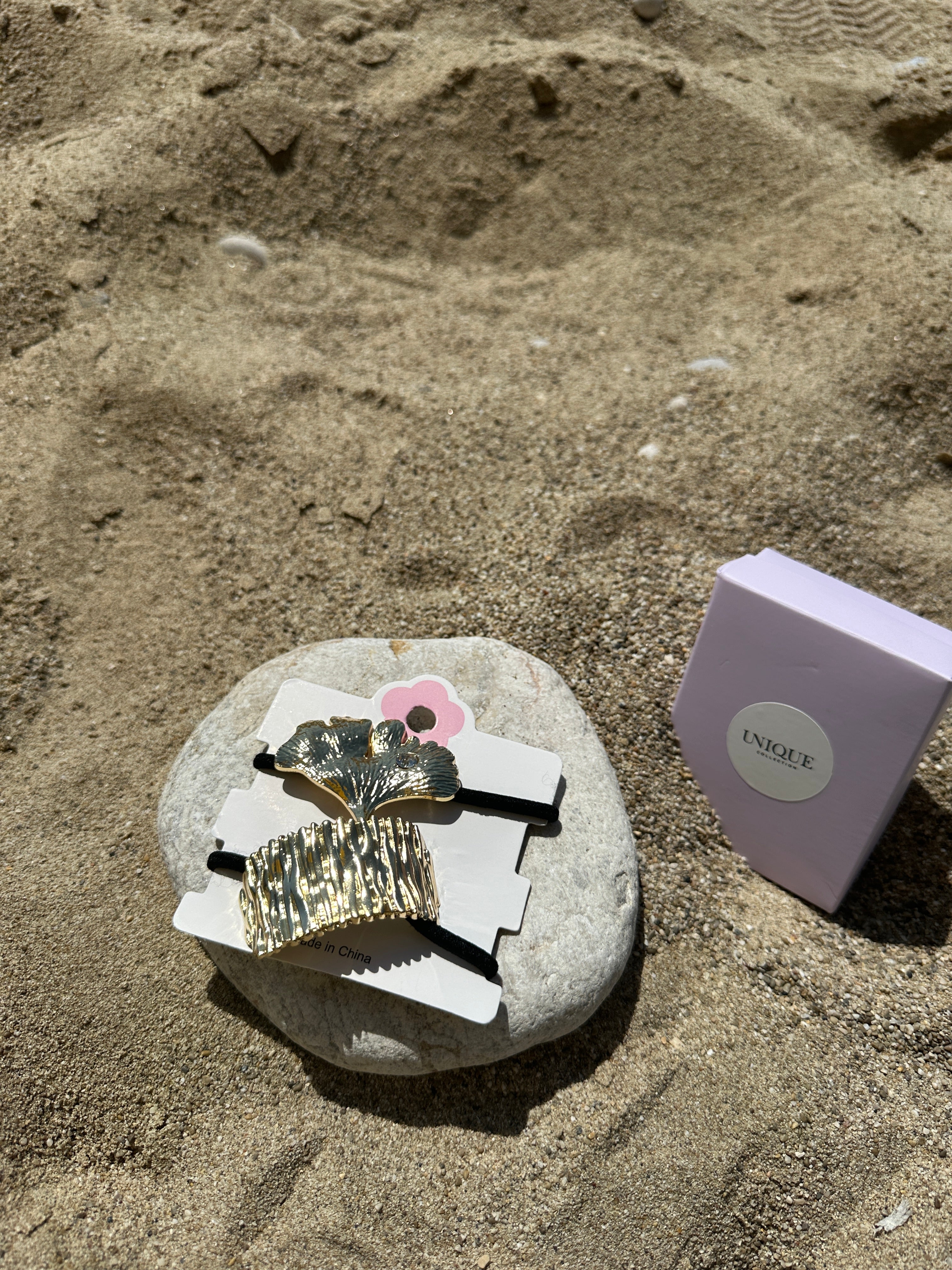 Gold detay lastik toka ikili