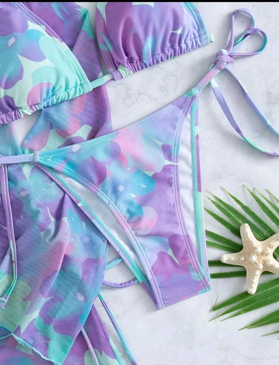 Dörtlü bikini pareo takım