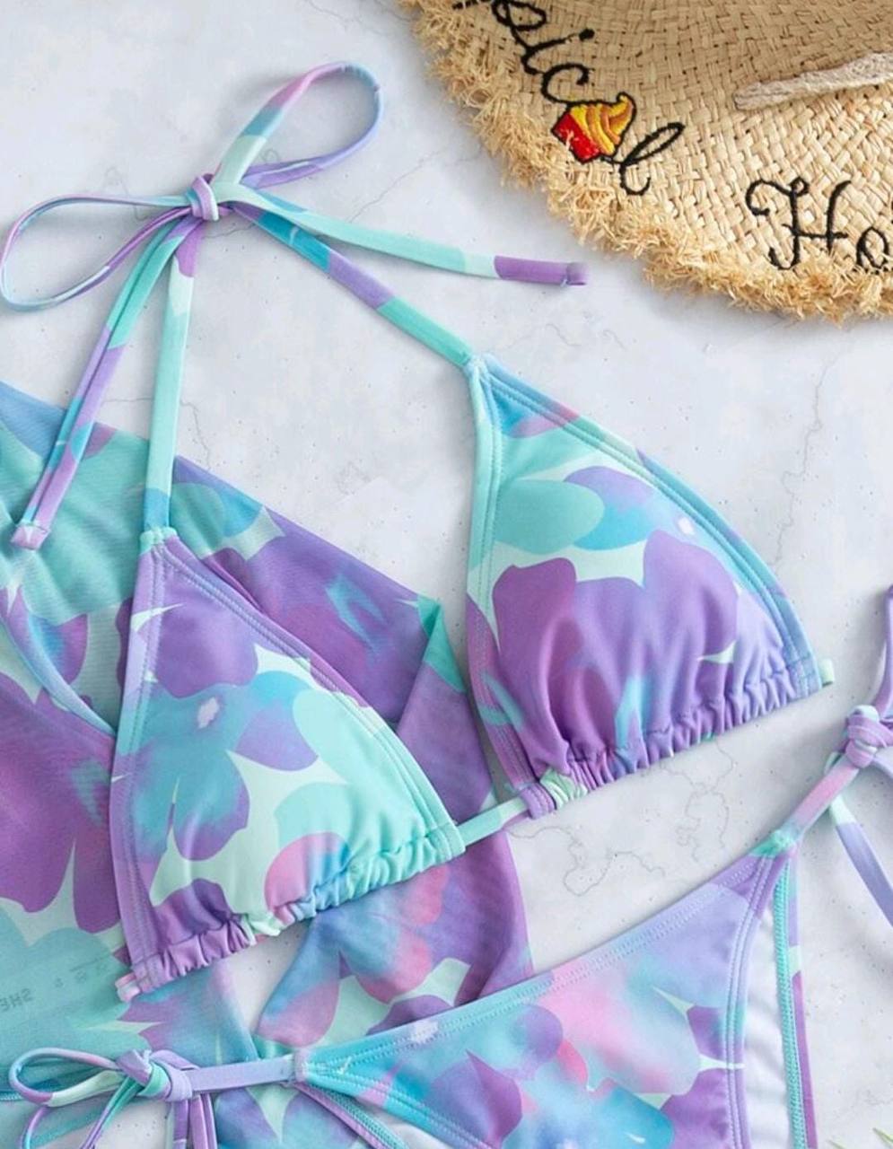 Dörtlü bikini pareo takım